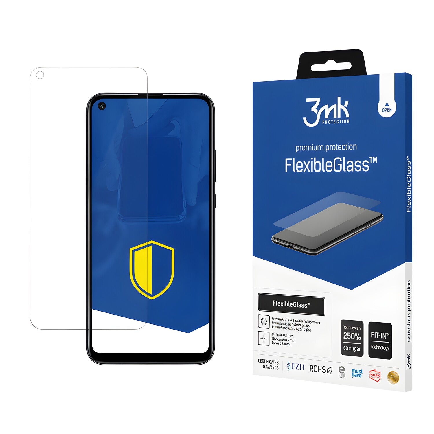Zaštitno hibridno staklo 3mk FlexibleGlass za Huawei P40 Lite E - Prozirna KP20937