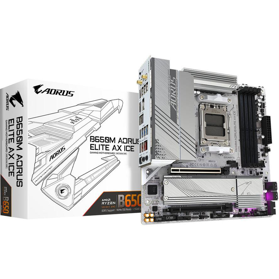 Gigabyte B650M AORUS ELITE AX ICE matična ploča AMD B650 Utor AM5 Mikro ATX