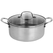 Zilan Kaserola sa staklenim poklopcem, 24 cm, troslojno posuđe - ZLN9648