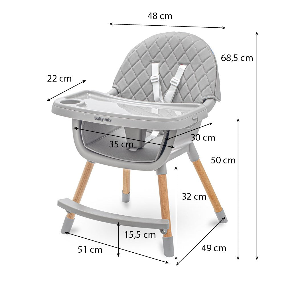 Baby Mix hranilica Freya grey