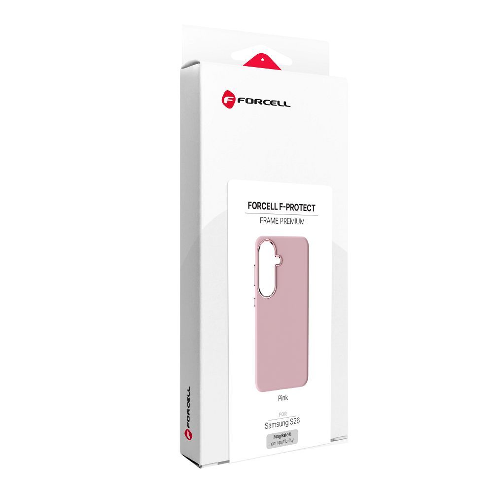 Samsung S26 Forcell F-Protect Frame Premium MagSafe kompatibilna maska - pink