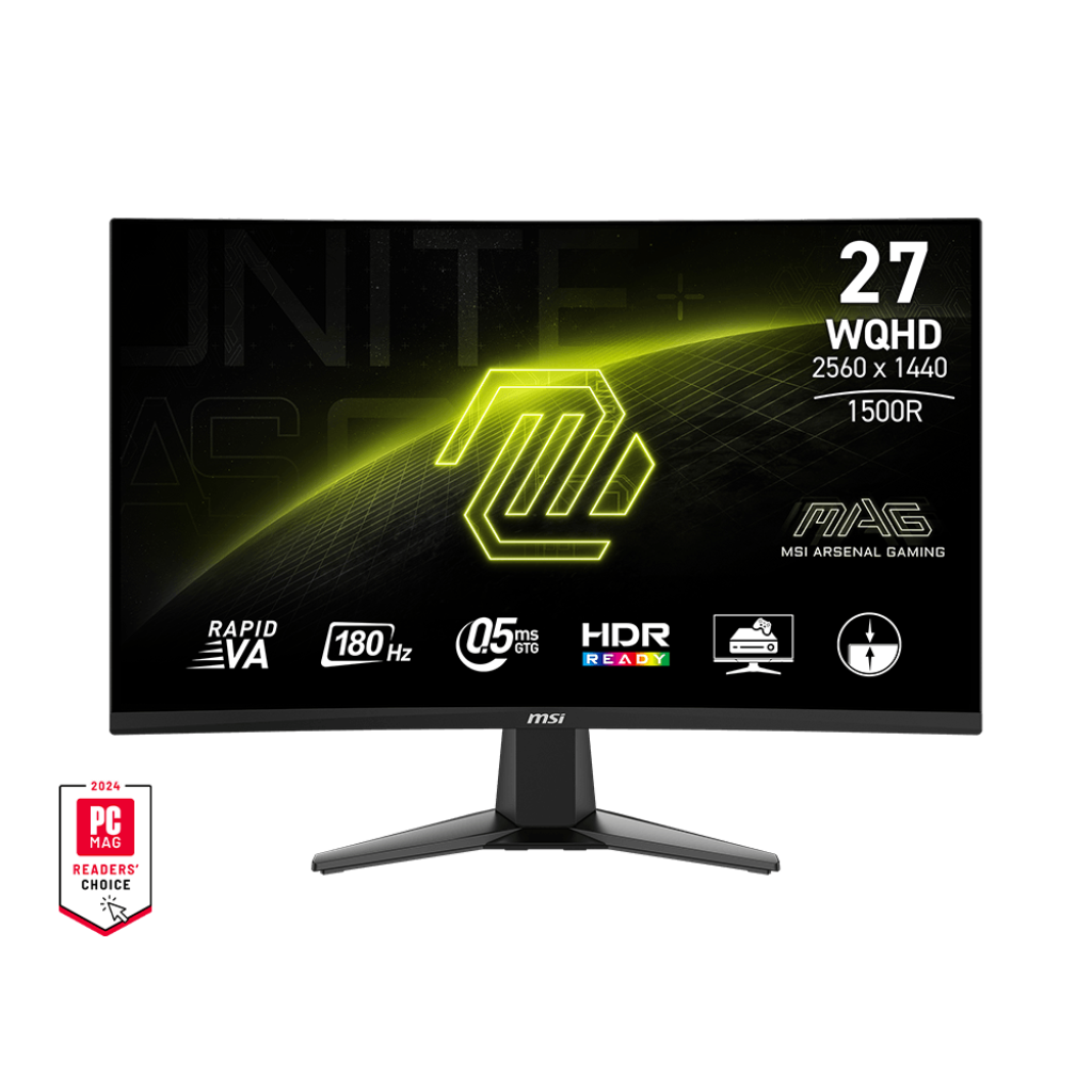 MSI MAG 27CQ6F računalni monitor 68,6 cm (27") 2560 x 1440 pikseli Quad HD LCD Crno