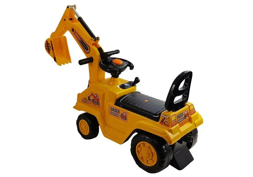 Dječja guralica Excavator arm - žuta