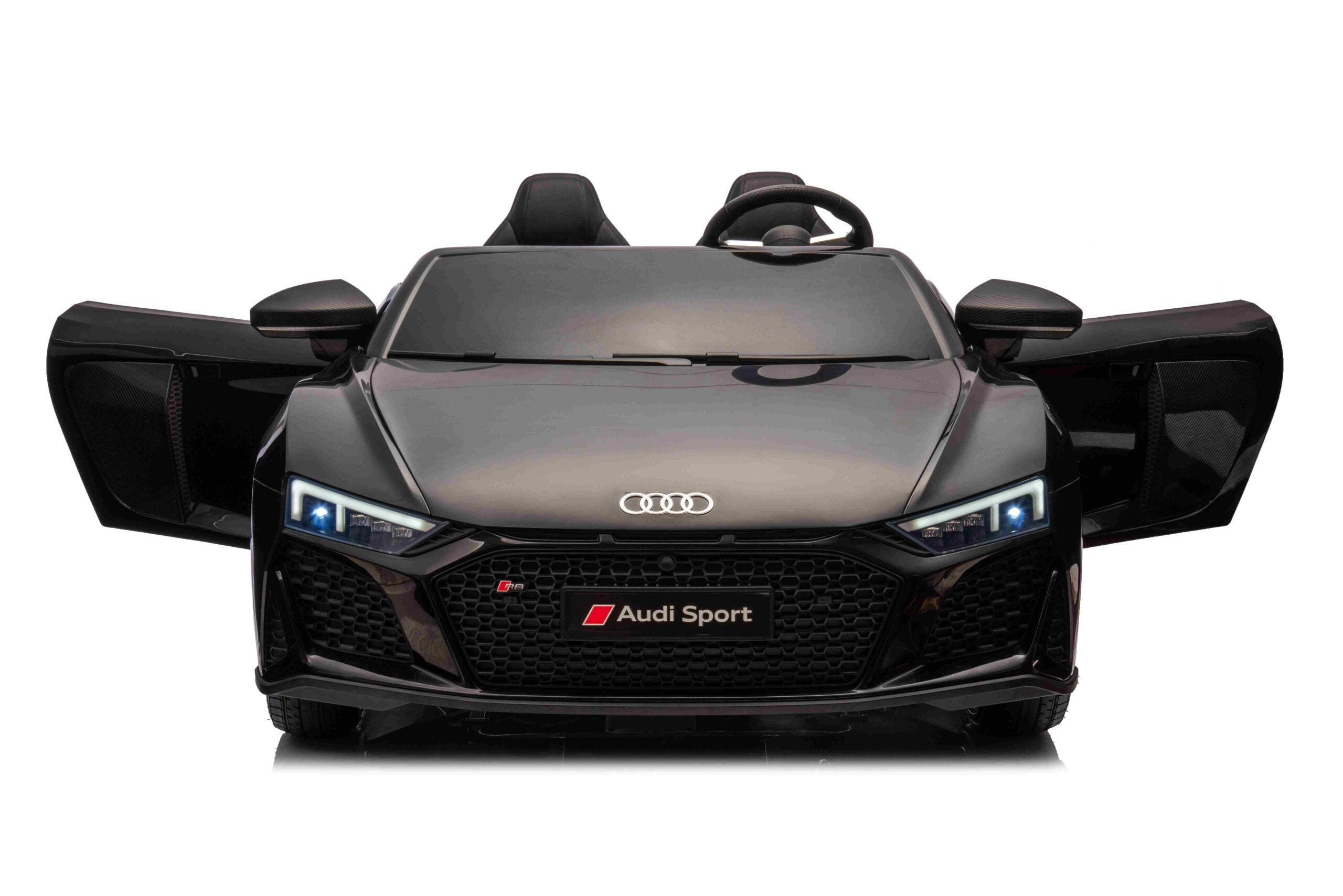 Licencirani auto na akumulator Audi R8 Spyder LIFT - dvosjed - crni