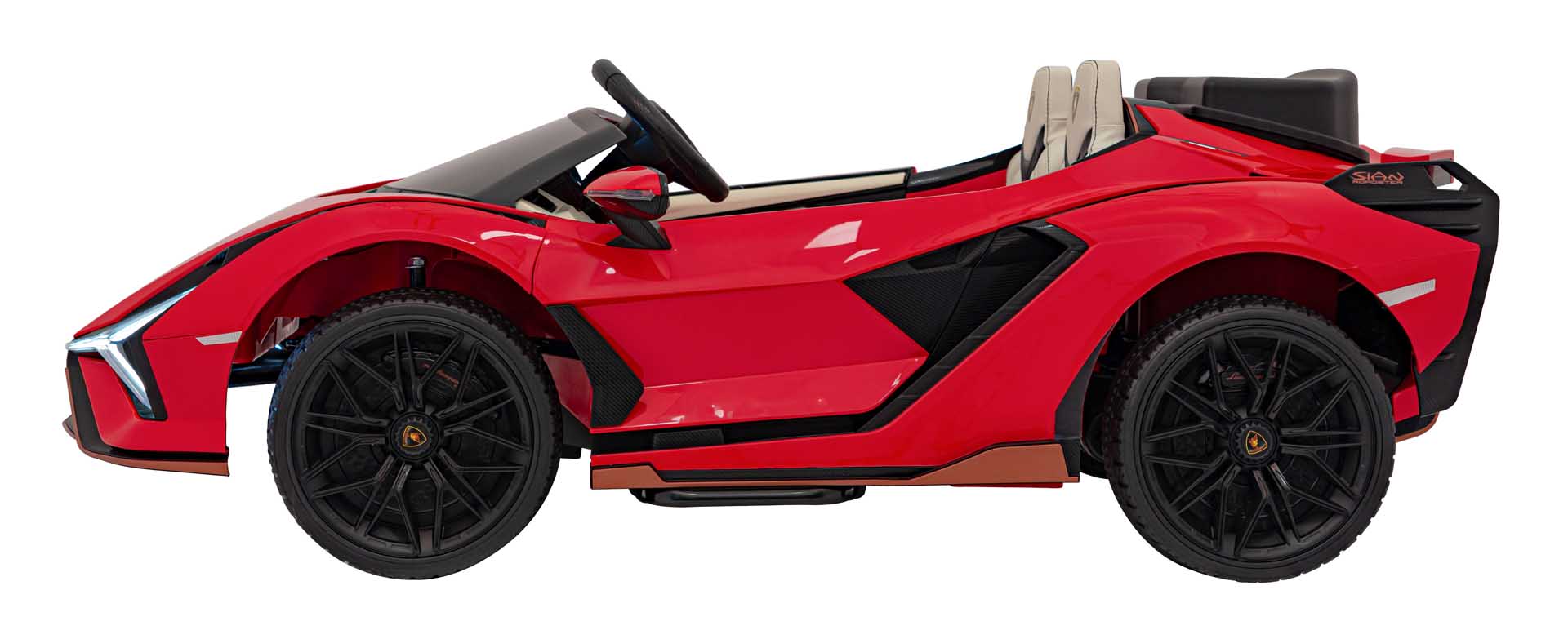 Licencirani auto na akumumulator Lamborghini SIAN 4x100W - dvosjed - crveni
