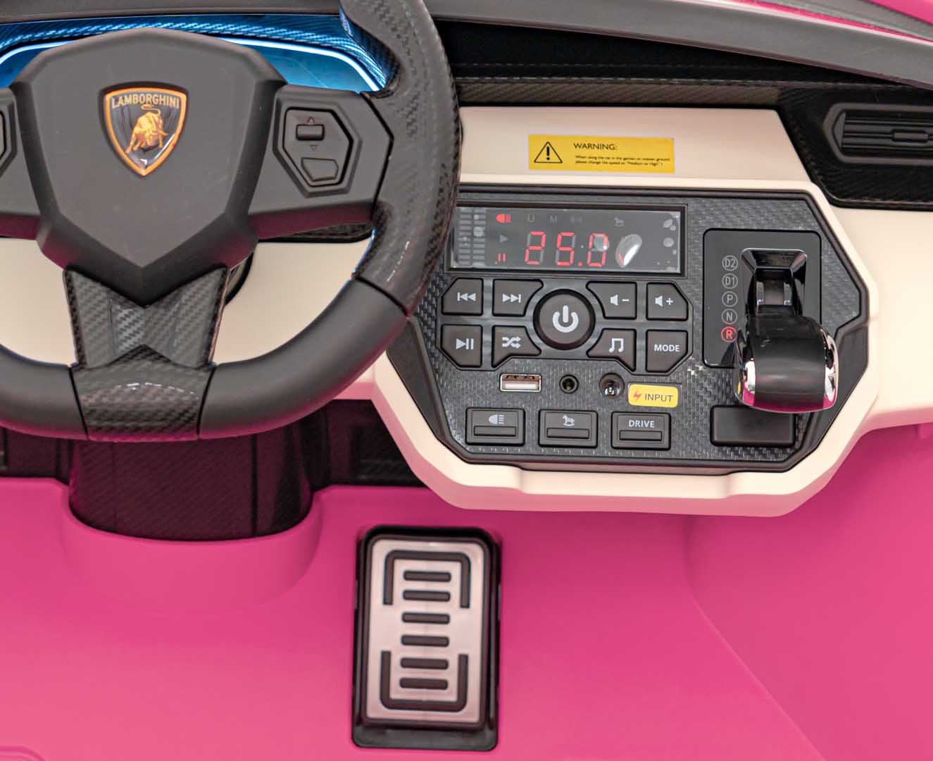 Licencirani auto na akumumulator Lamborghini SIAN 4x100W - dvosjed - rozi