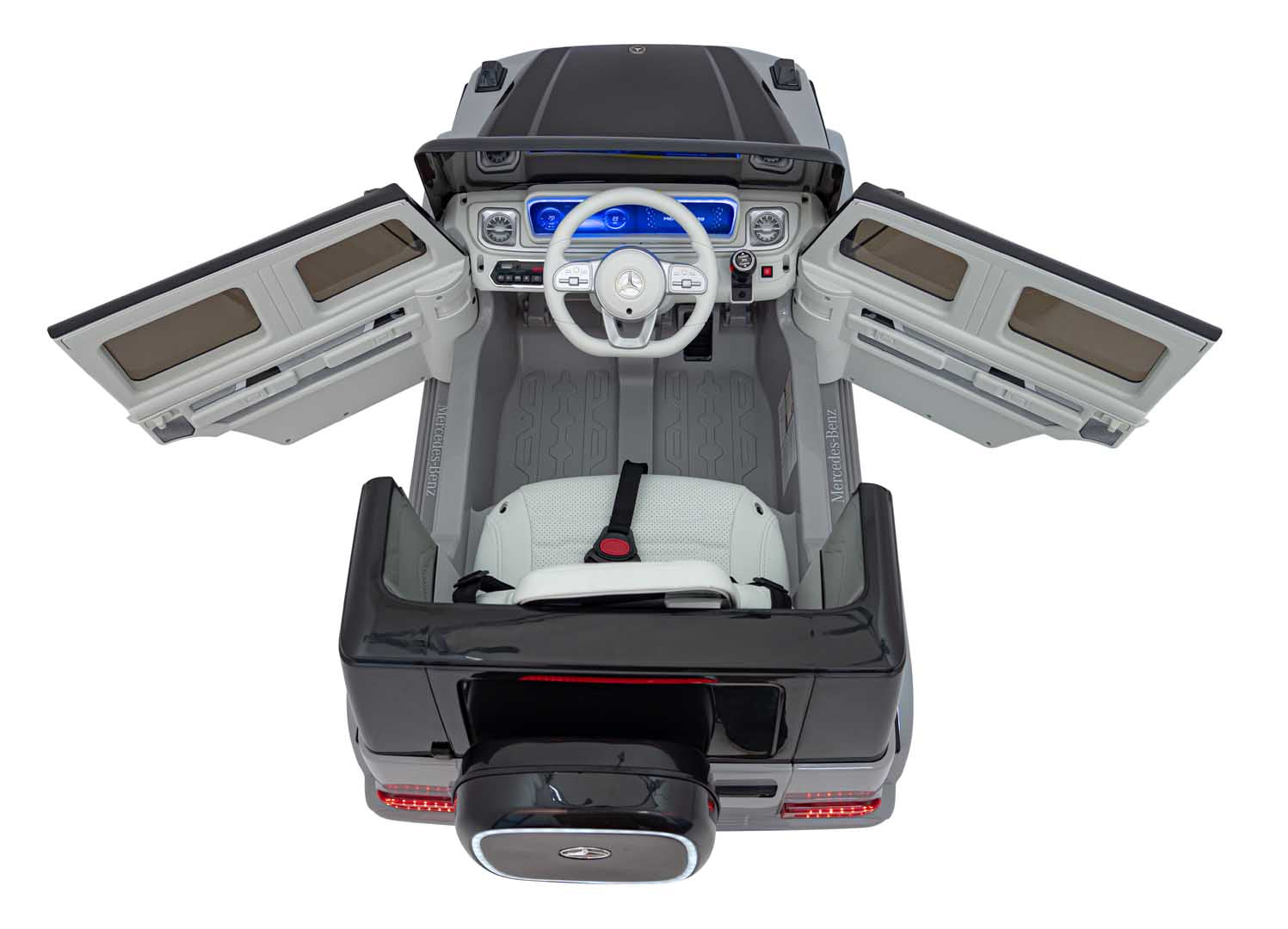 Licencirani auto na akumulator Mercedes Benz EQG 4x4 - srebrni