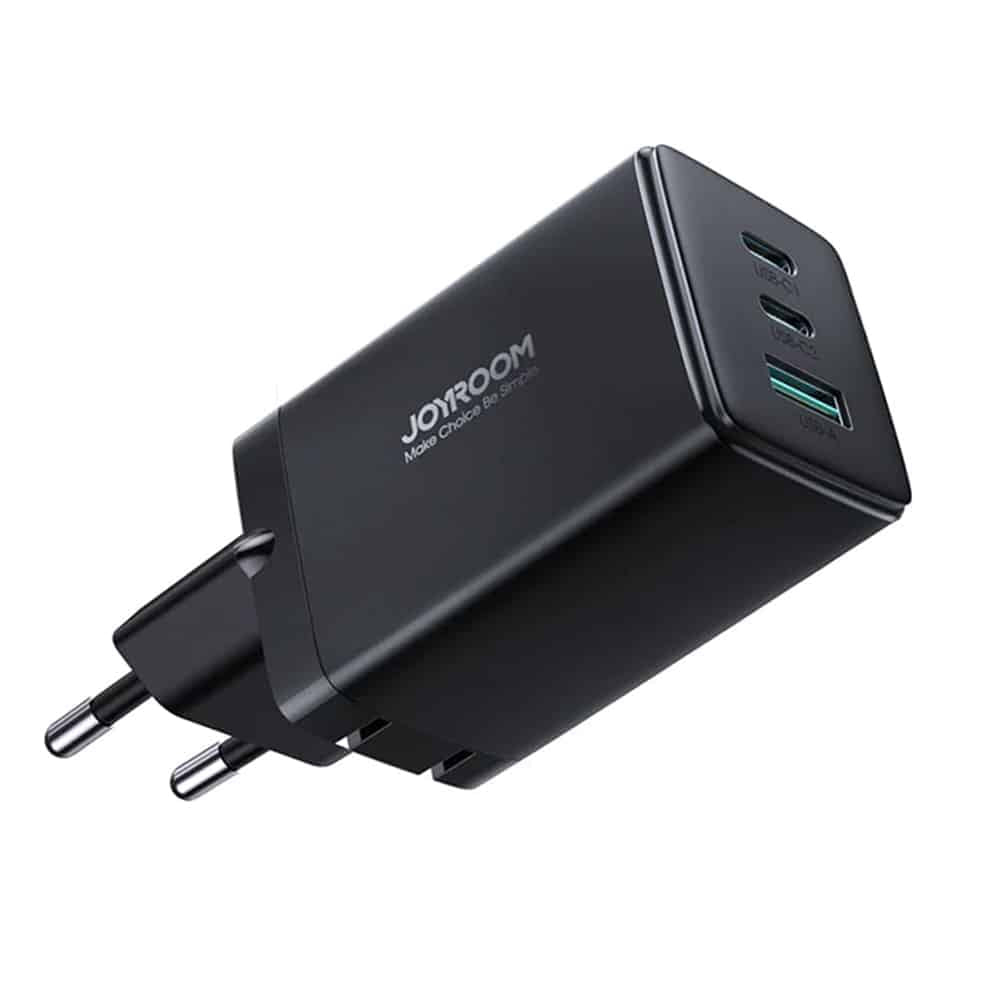 JoyRoom - Zidni punjač (TCG01) - 2 x Type-C- USB brzo punjenje 65 W s kabelom Type-C na Type-C 100 W 120 cm - crni