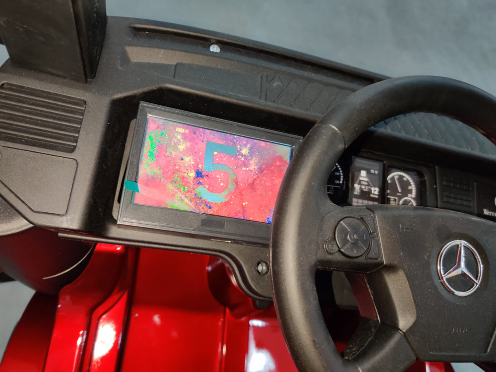 Kamion na akumulator Mercedes Actros 4x4 MP4- crni/lakirani