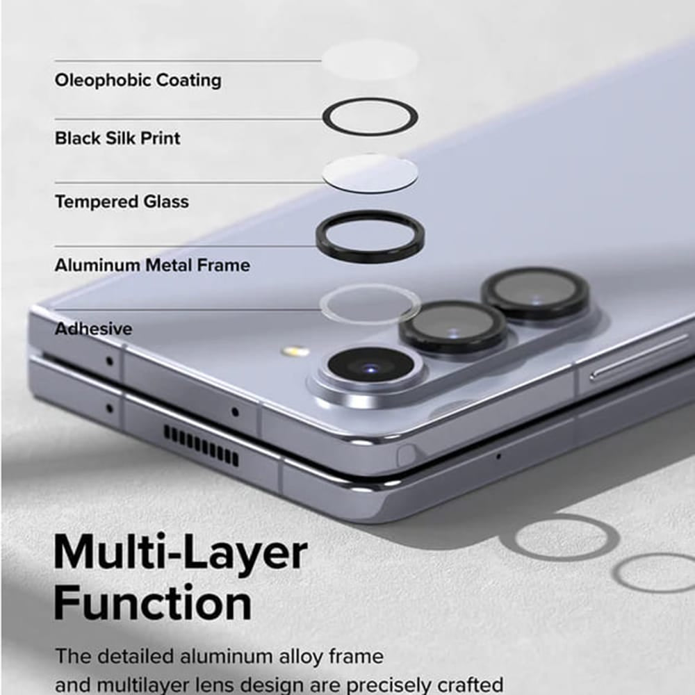 Ringke - Staklo okvira objektiva kamere za Samsung Galaxy Z Fold5 - crno