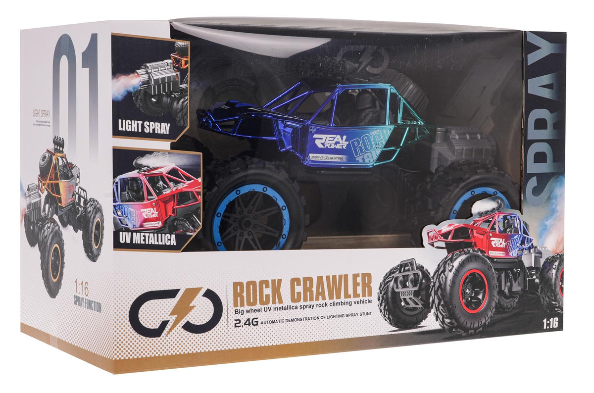 Buggy na daljinsko upravljanje REAL ROCK sa dimnim efektima - plavi