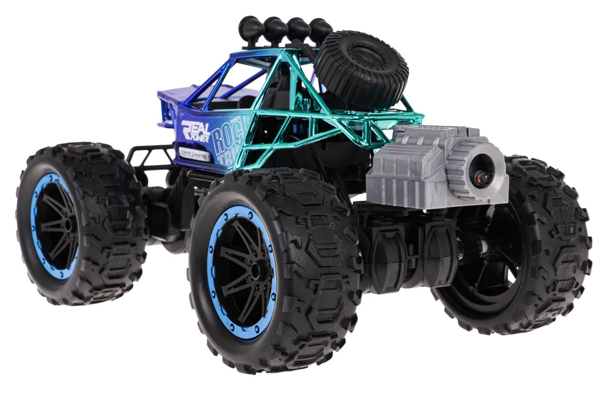 Buggy na daljinsko upravljanje REAL ROCK sa dimnim efektima - plavi