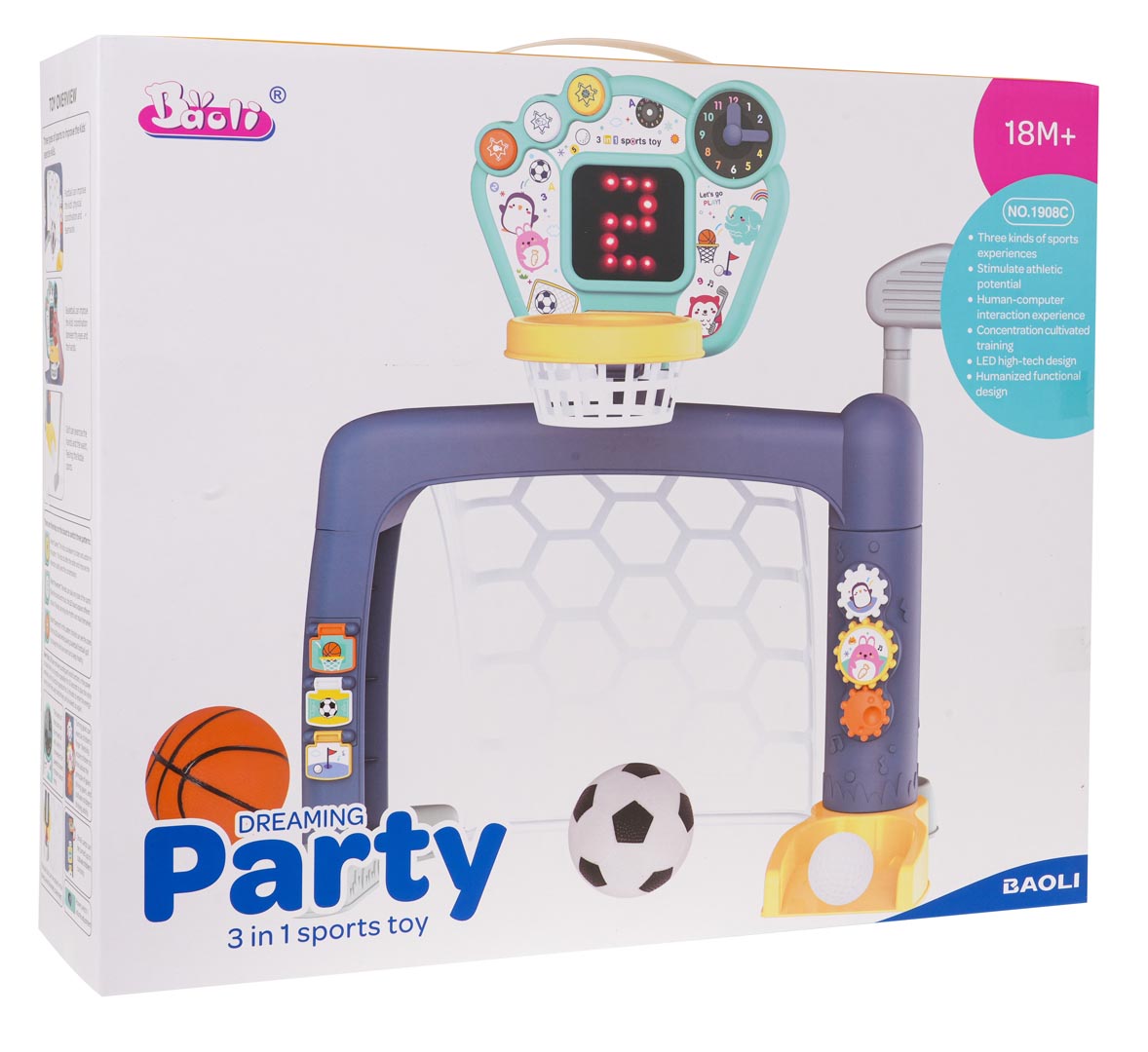 Dječji sportski set 3in1 - nogomet, košarka, golf