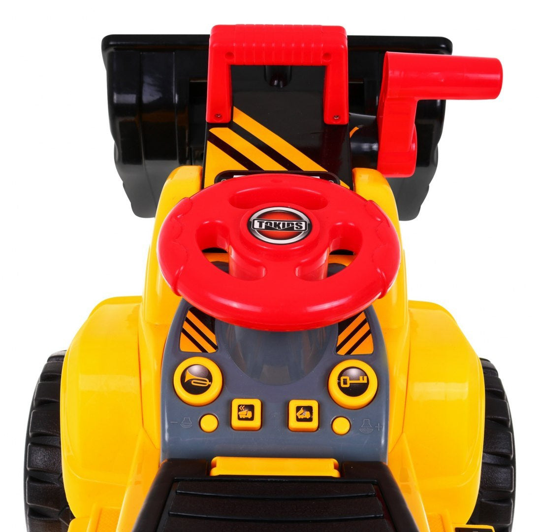 Dječja guralica Bulldozer - žuta