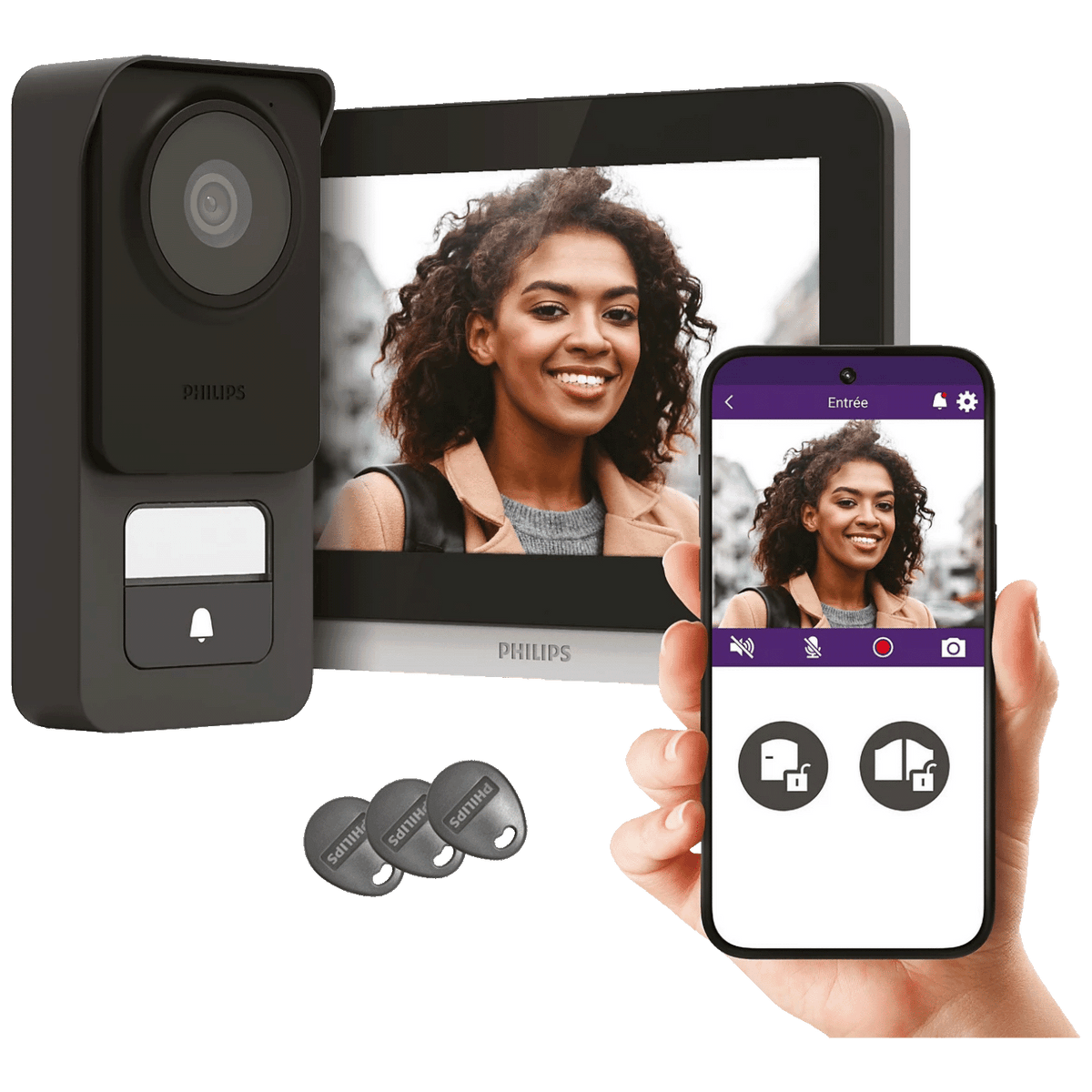 Philips Video interfon7", set, WelcomeEye Connect 3