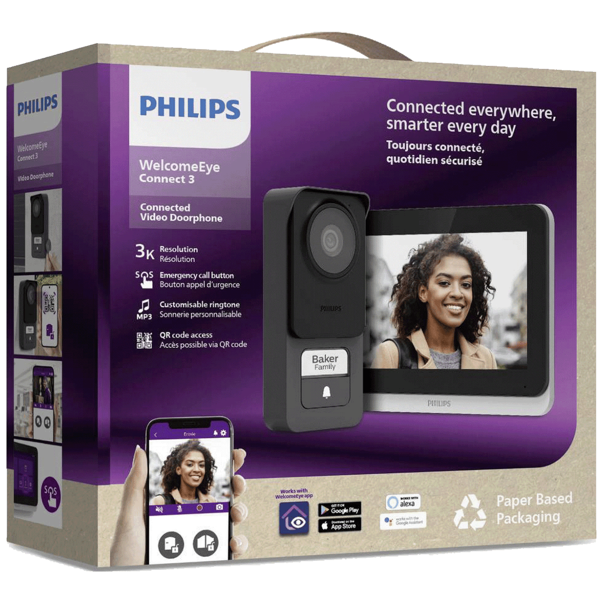 Philips Video interfon7", set, WelcomeEye Connect 3