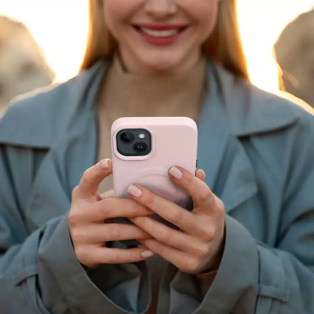 Roar kožna Mag Case maska kompatibilna s MagSafeom – za iPhone 12 pink