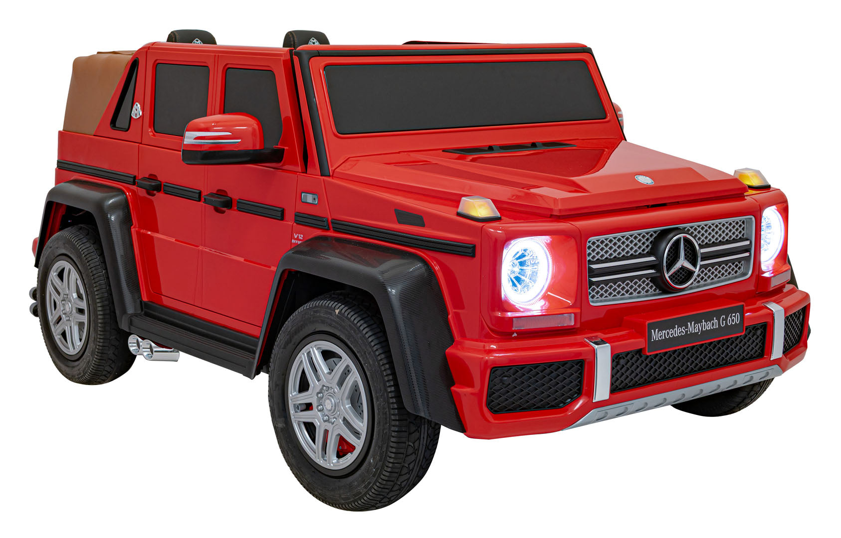 Licencirani auto na akumulator Mercedes Benz MAYBACH G650 4x4 - dvosjed - crveni