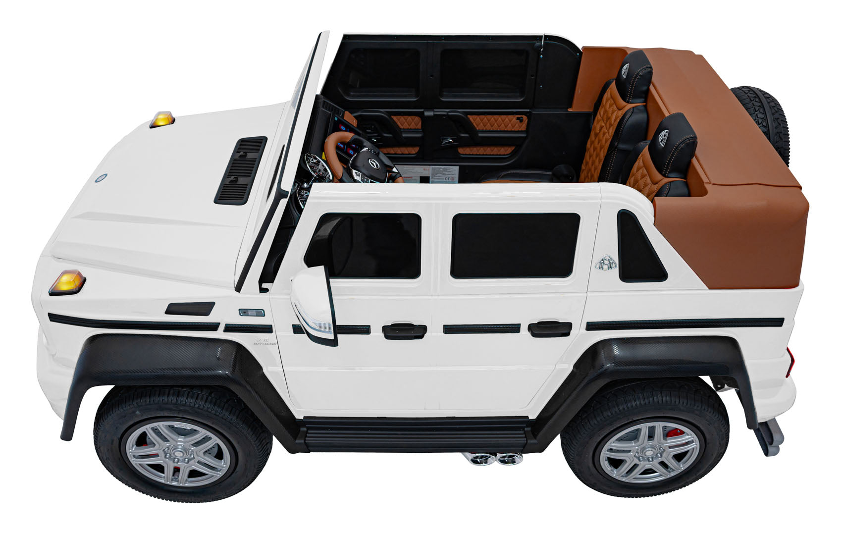 Licencirani auto na akumulator Mercedes Benz MAYBACH G650 STRONG - dvosjed - bijeli