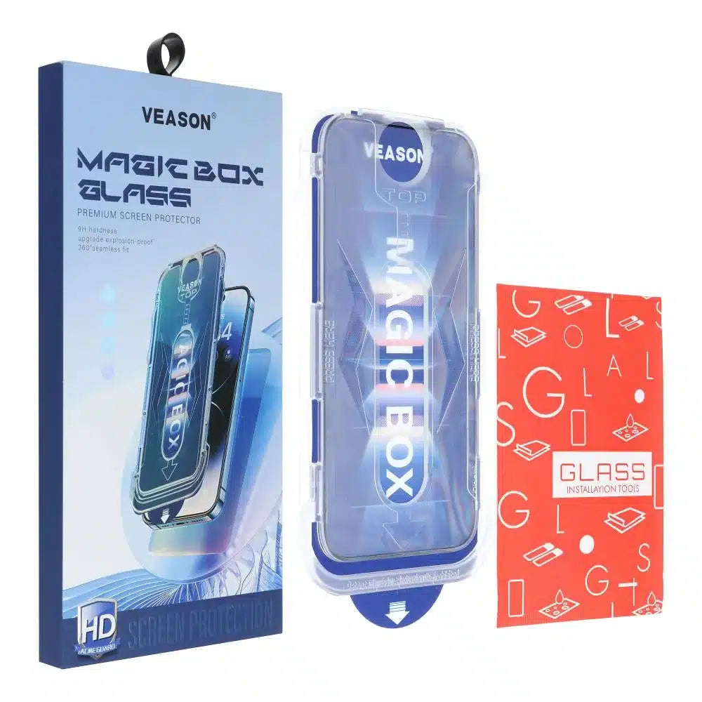 Kaljeno staklo 6D Pro Veason Easy-Install Glass – za iPhone 13 Pro/ iPhone 14 crno