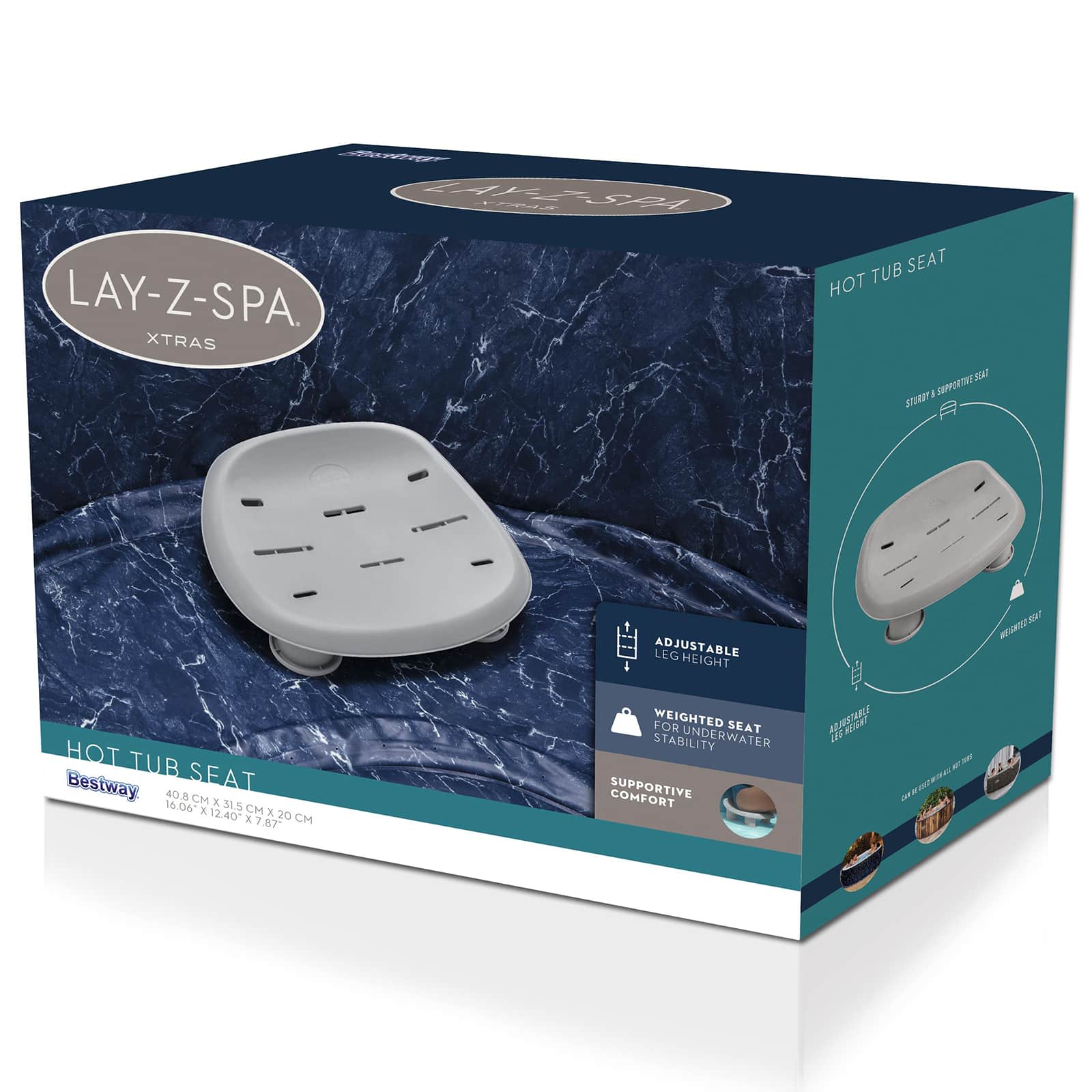 Bestway Spa sjedalo PP i nehrđajući čelik Siva
