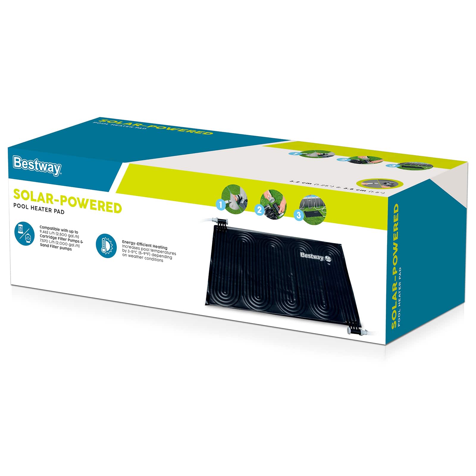Bestway Solarna podloga za grijanje bazena Crna 110 x 171 cm PVC