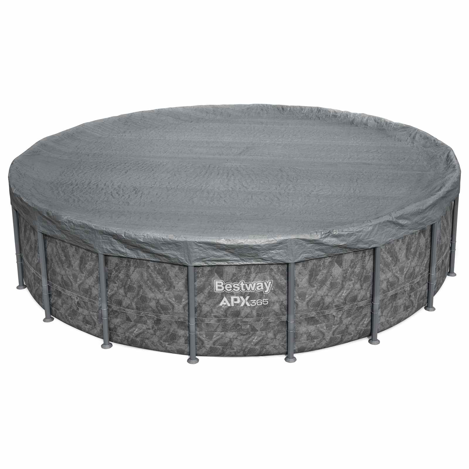 Bestway Pokrivač za bazen Ø5,49 m Kružni Poliester Siva