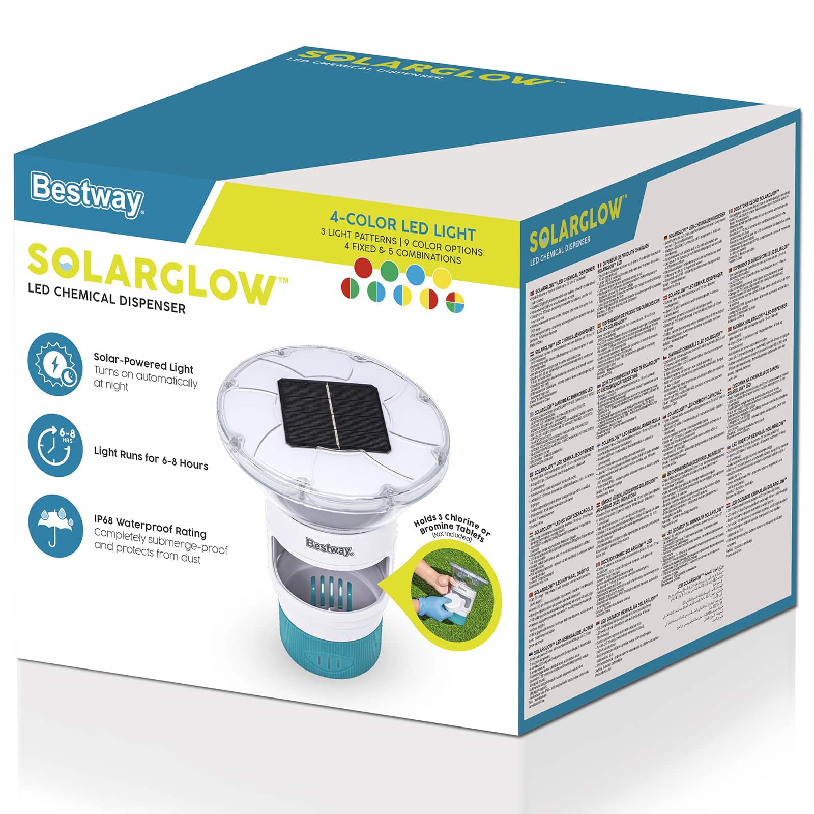 Bestway Plutajući solarni svjetlo Bijela Ø 7,6 cm PC i ABS
