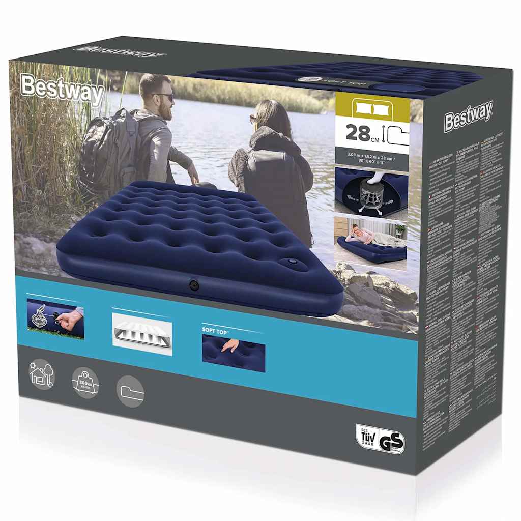 Bestway Zračni krevet na napuhavanje s ugrađenom nožnom pumpom
