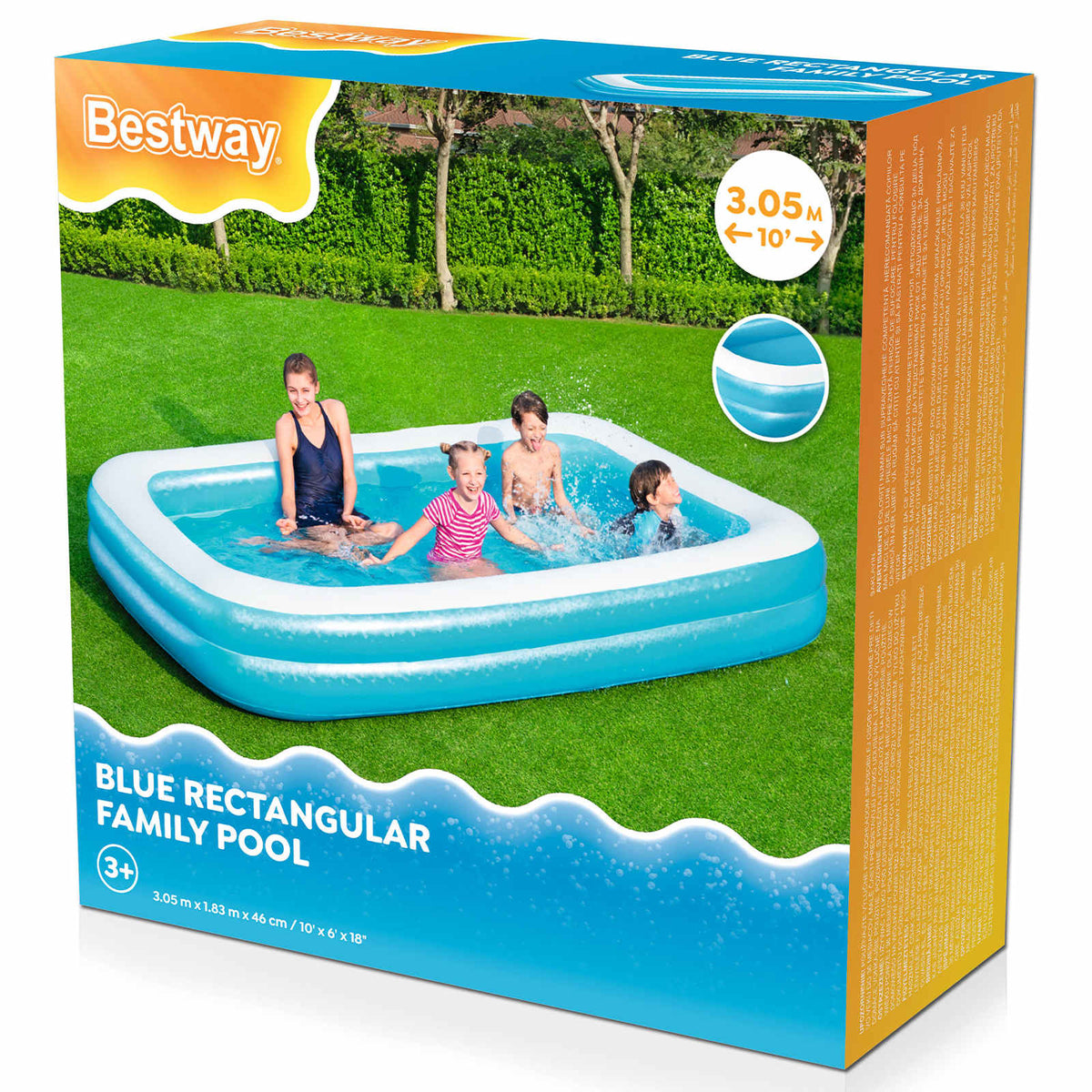 Bestway Nadduvani bazen za plivanje 305 x 183 x 46 cm Pravokutni