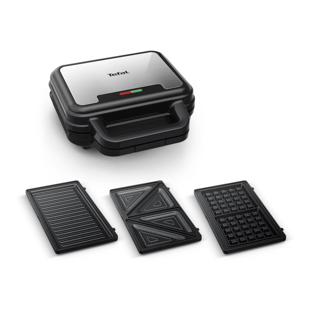 Tefal SW383D10 aparat za sendviče 700 W Crno, Nehrđajući čelik