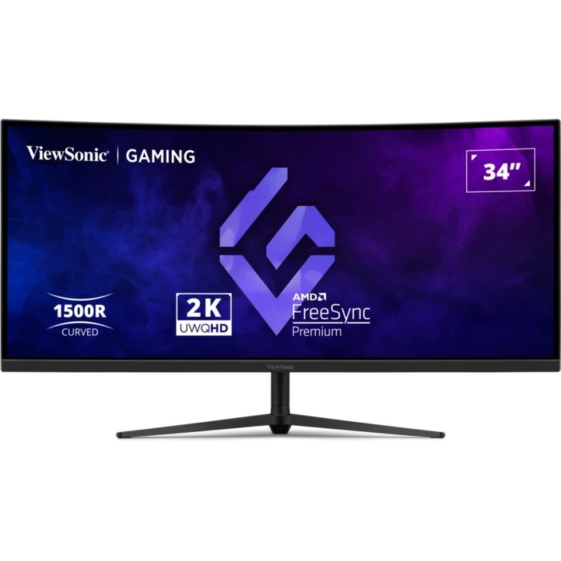 Viewsonic VX3418C-2K računalni monitor 86,4 cm (34") 3440 x 1440 pikseli UltraWide Quad HD Crno