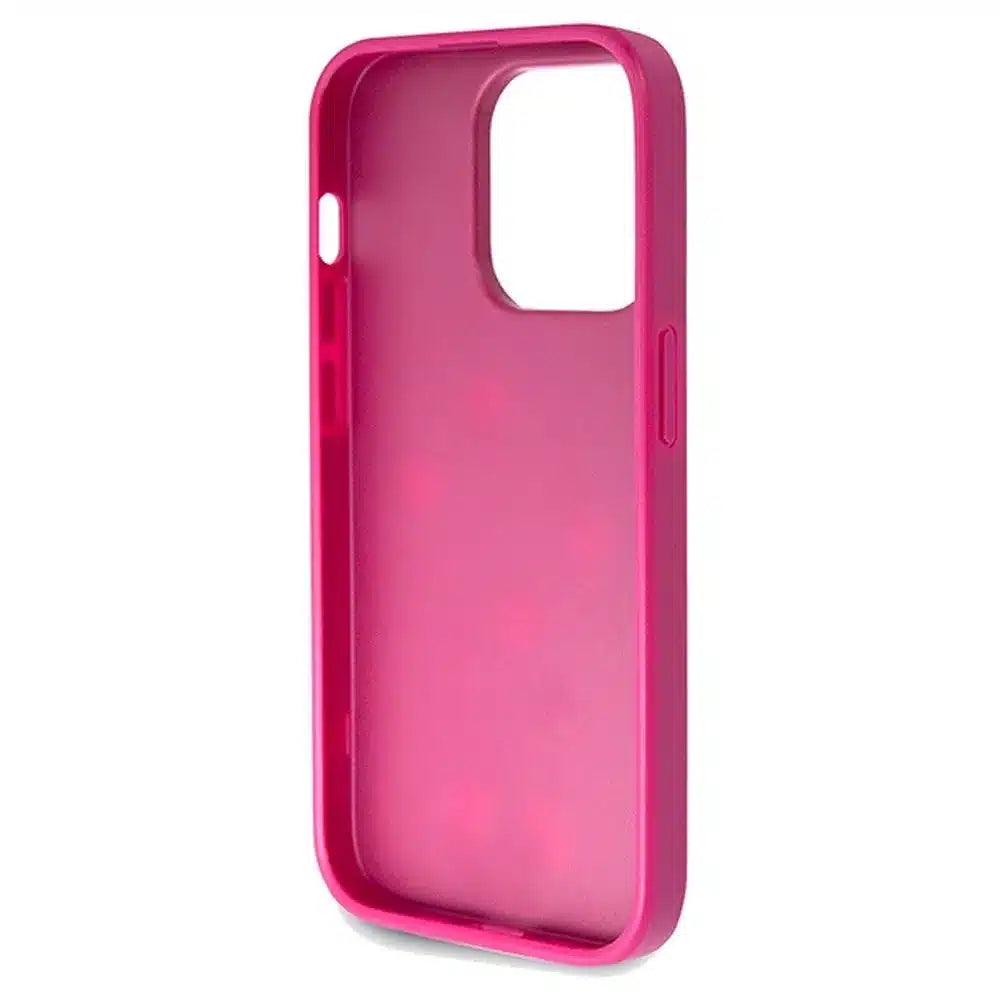 Originalna GUESS Hardcase GUHCP15LHG4SGU torbica za iPhone 15 Pro (Fixed Glitter Big 4G / ljubičasta)