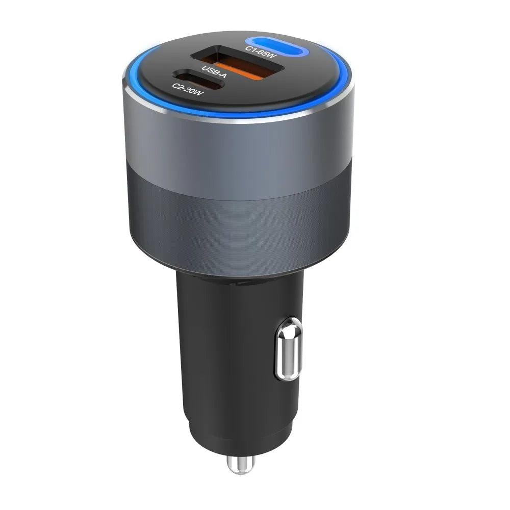 FORCELL F-ENERGY Alu - auto punjač 85W PD+QC4.0+SAM SFC 2.0, 2xUSB C+USB A