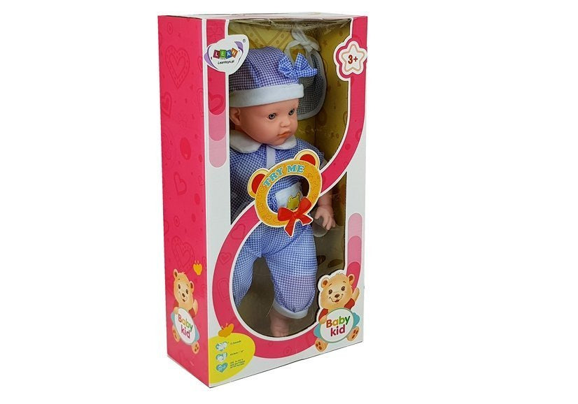 Lutka Beba s plavom odjećom i rekvizitima - 45 cm