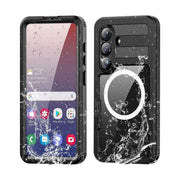 Shellbox Mars maska ​​za Samsung S26 vodootporna s metalnim prstenom - crna