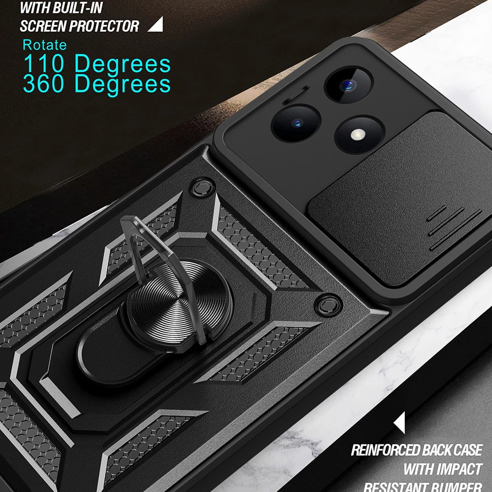 Techsuit – serija CamShield zaštitna maskica za Xiaomi Redmi Note 13 5G – crna