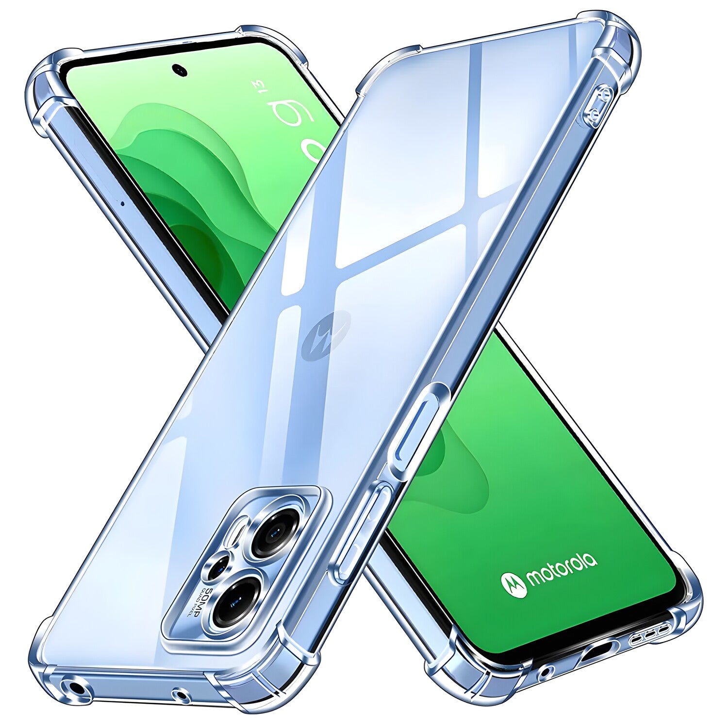 Silikonska futrola s ojačanim rubovima za Motorola Moto G13/Moto G23 - Prozirna KP29943