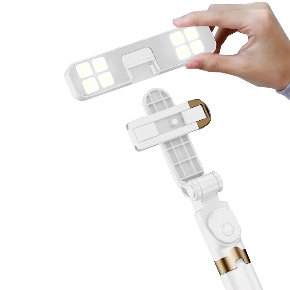 Set / selfie držač s bluetooth daljinskim upravljačem i stativom LED RING SSTR-20 bijeli