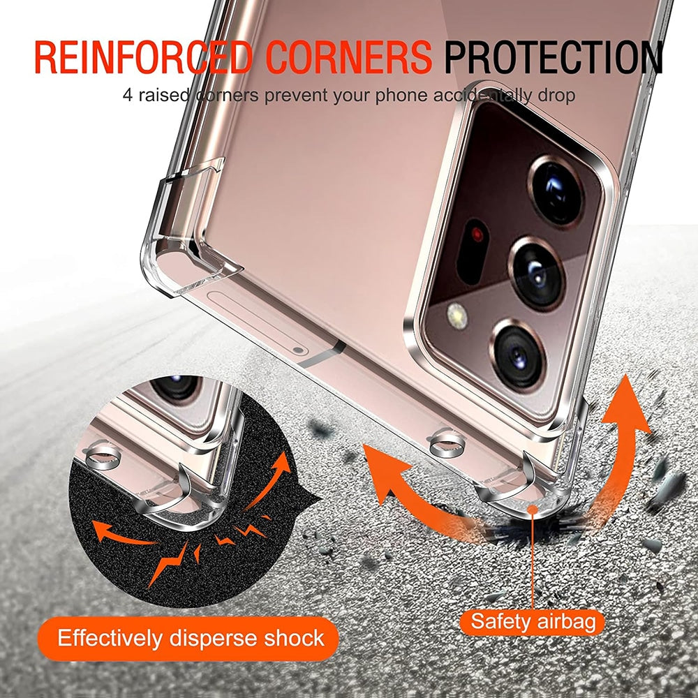 Techsuit Shockproof Clear Silicone prozirna maskica otporna na udarce za Samsung Galaxy Note 20 Ultra 4G / Note 20 Ultra 5G