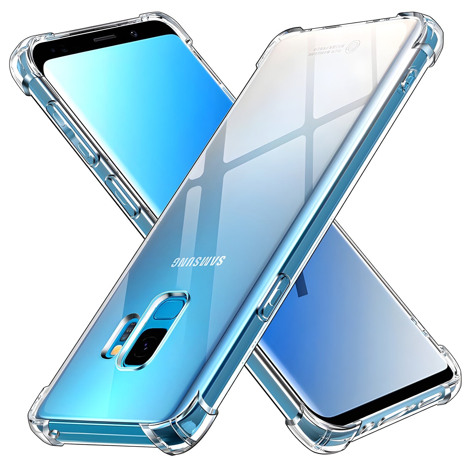 Silikonska futrola s ojačanim rubovima za Samsung Galaxy S9 - Prozirna KP30020