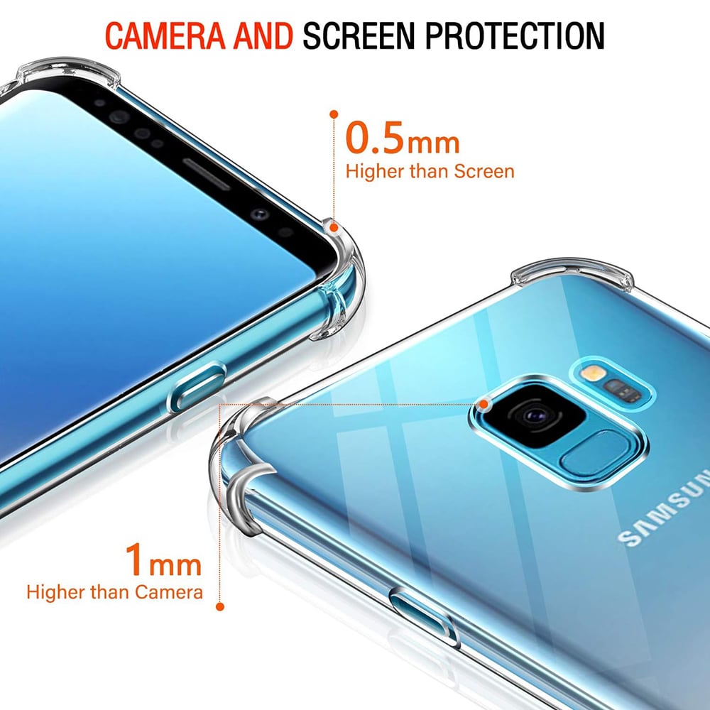 Techsuit Shockproof Clear Silicone prozirna maskica otporna na udarce za Samsung Galaxy S9