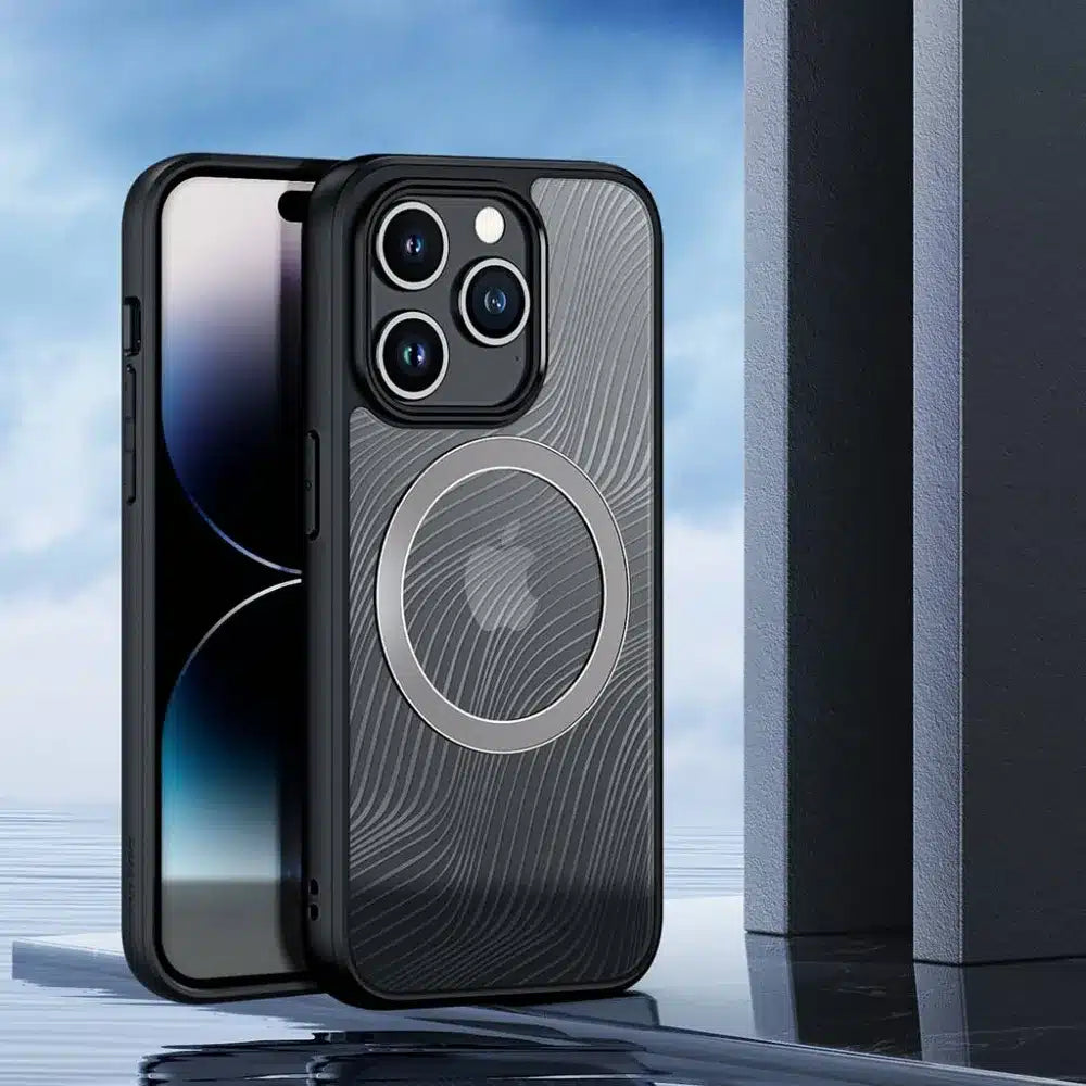 DUX DUCIS Aimo Mag – armored maska kompatibilna sa MagSafe za Apple iPhone 15 Pro crna