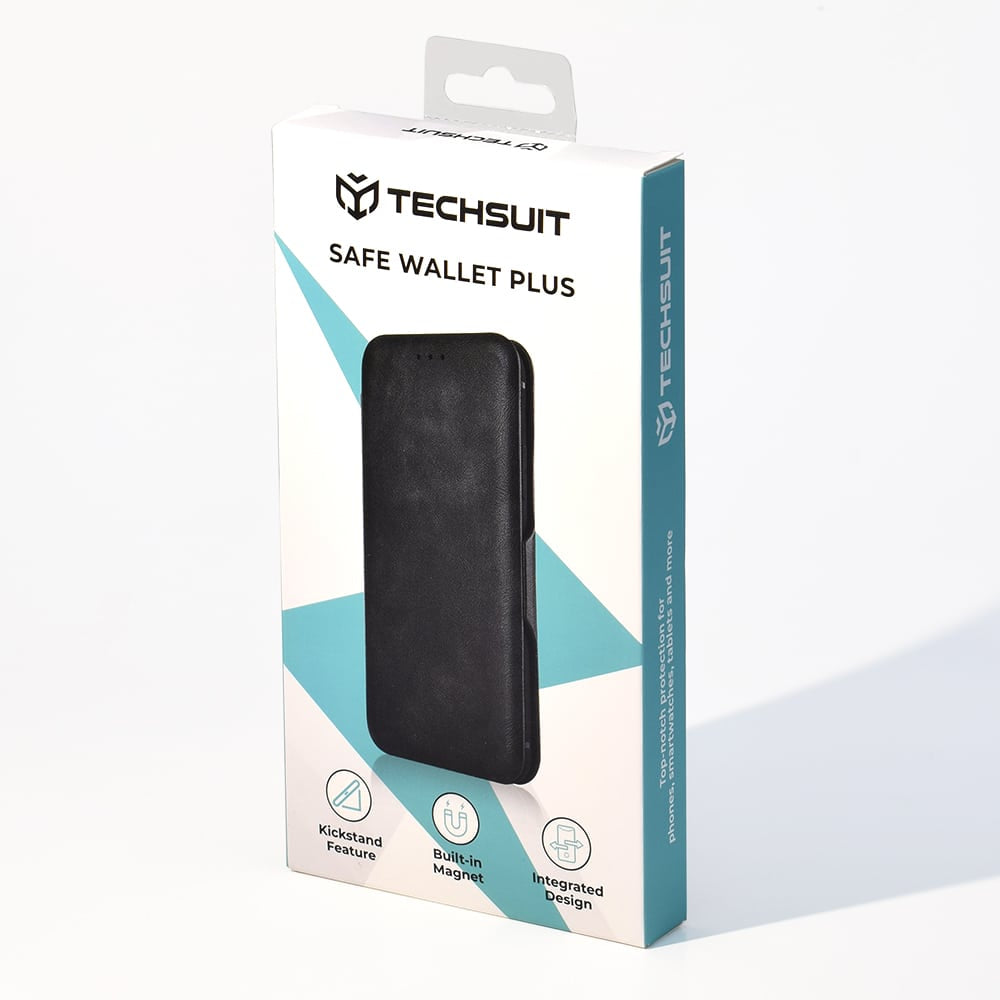 Techsuit Safe Wallet Plus preklopna futrola za Honor Magic6 Pro – crna