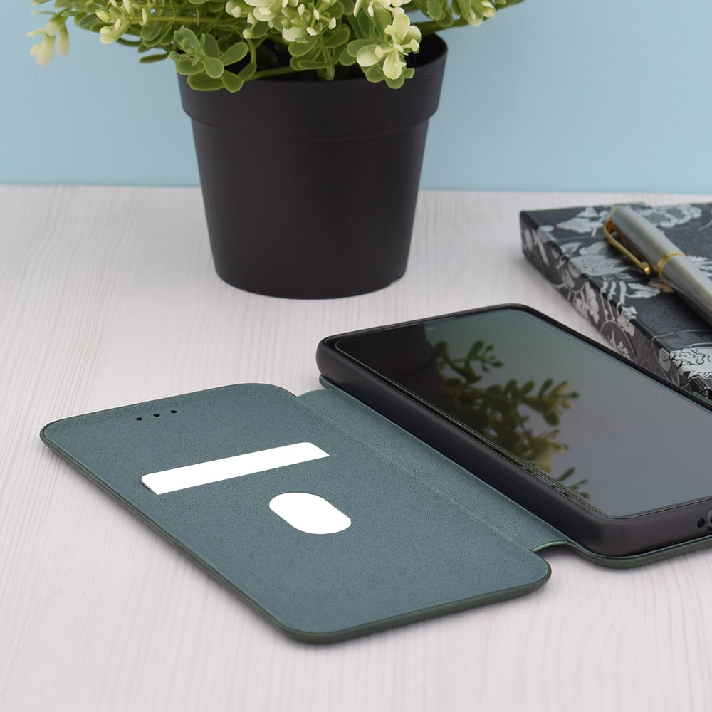 Techsuit Safe Wallet Plus preklopna futrola za Honor Magic6 Pro – tamno zelena