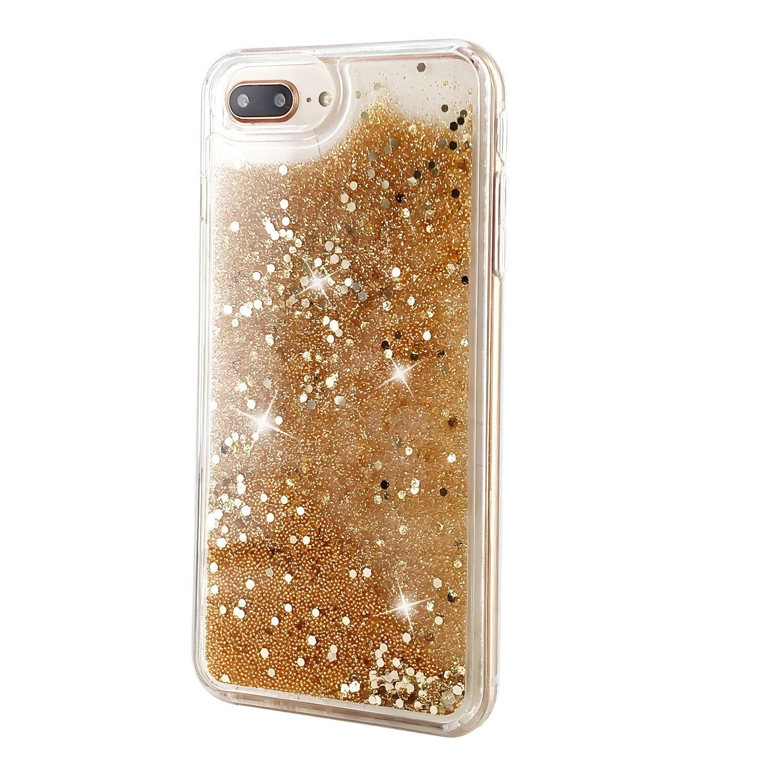 Futrola s tekućim šljokicama za Apple iPhone 6/iPhone 6s/iPhone 7/iPhone 8 - Zlatna KP26765