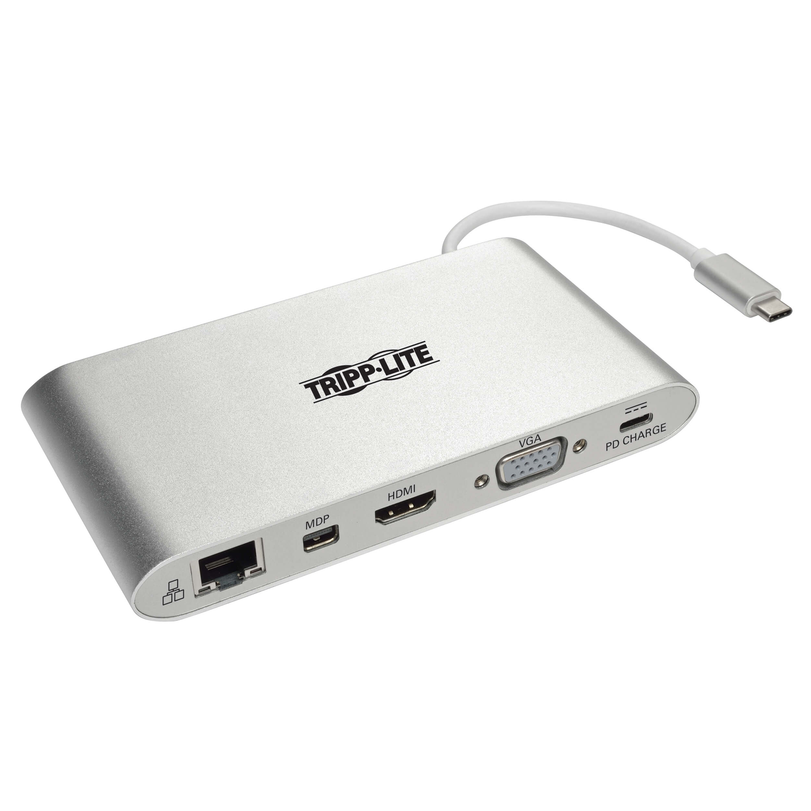 Tripp Lite U442-DOCK1 priključna stanica i replikator porta za prijenosno računalo Žičano USB 3.2 Gen 1 (3.1 Gen 1) Type-C Srebro