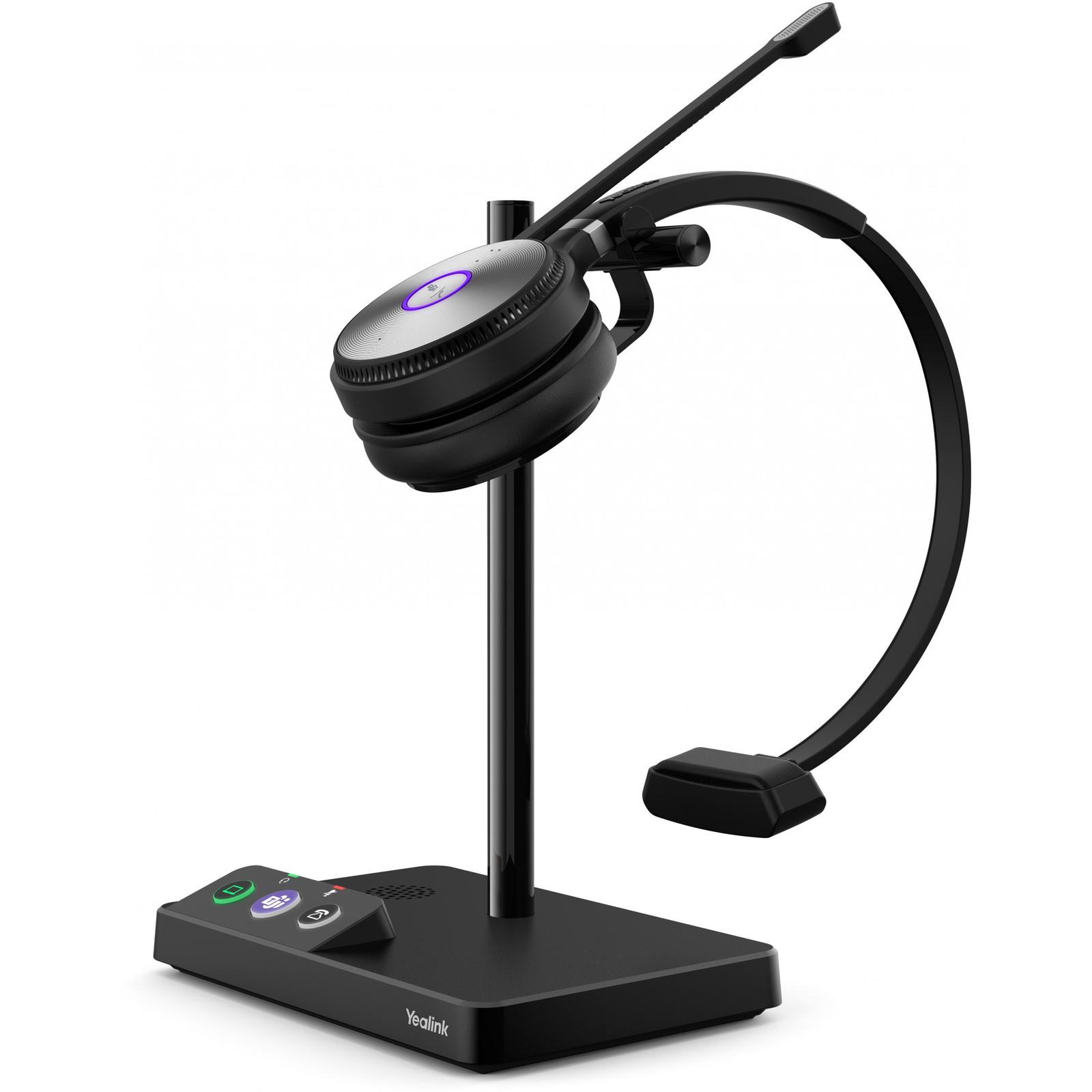 Yealink WH62 Mono Teams Osobni audiokonferencijski sustav Bežično Obruč za glavu Ured / pozivni centar Micro-USB Postolje za punjenje Crno