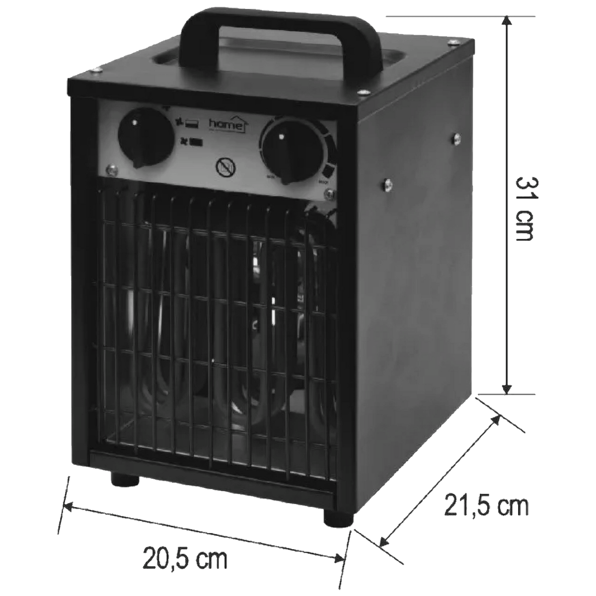 home Grijalica sa ventilatorom, 3000W, IPX4 - FKI3