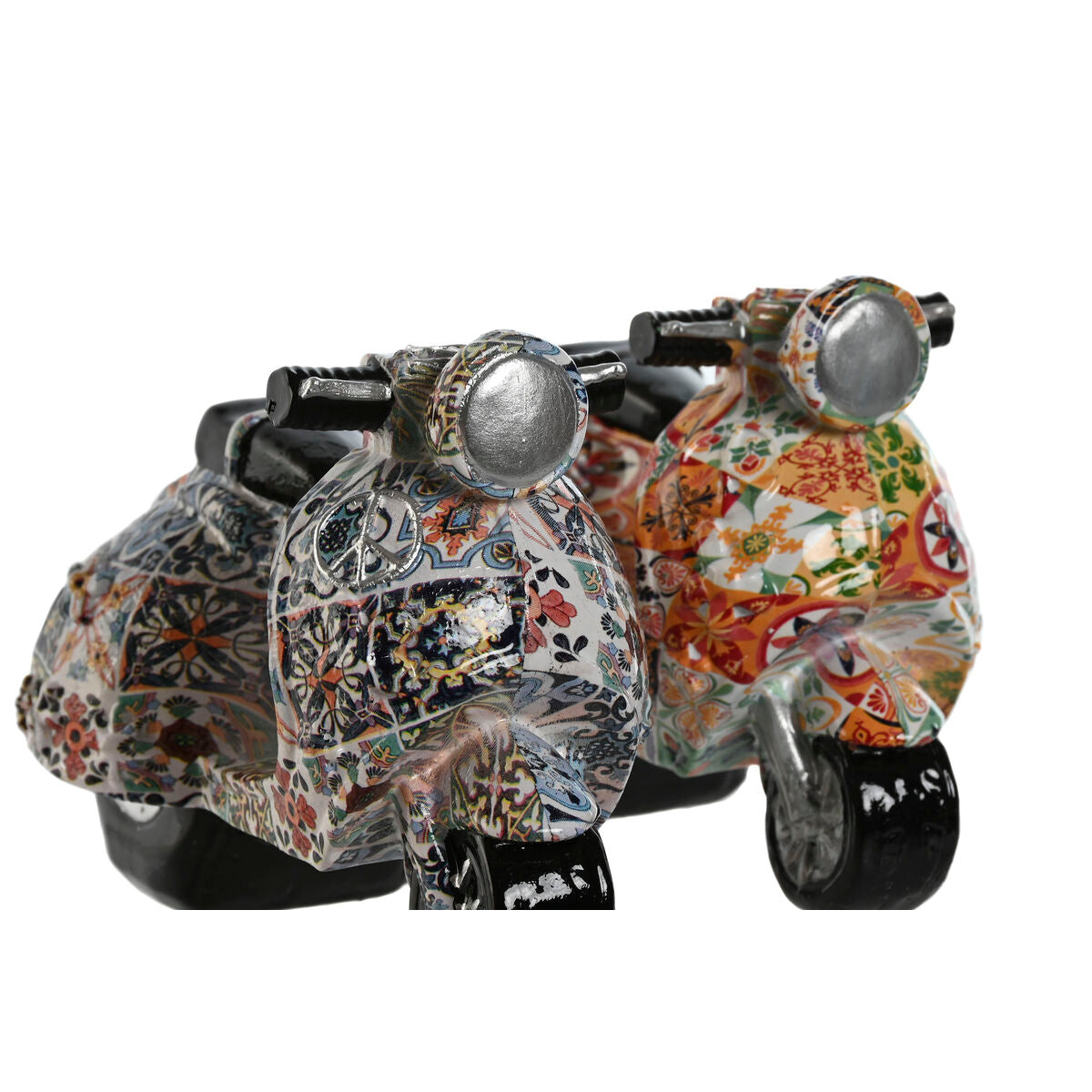 Ukrasna figura Home ESPRIT Pisana Mediteran scooter 14 x 8 x 11 cm (2 kom.)